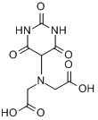 N,N-二乙酸乌拉米尔;(六氢-2,4,6-三氧-5-嘧啶基)亚氨基二乙酸分子式结构图