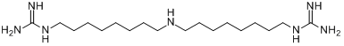 双胍辛胺;1，1′-亚氨基二(辛撑)二胍三乙酸盐分子式结构图