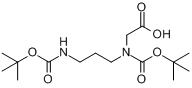 N-叔丁氧基羰基-N-[3-(叔丁氧基甲酰)丙基]甘氨酸分子式结构图