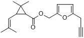 炔呋菊酯;呋喃菊酯；消虫菊；(1R，S)-顺、反式-2，2-二甲基-3-(2-甲基-1-丙烯基)-环丙烷羧酸-5-(2丙炔基)-2分子式结构图