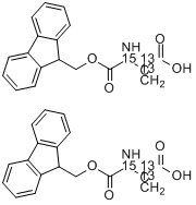 Fmoc-Gly-OH-13C2,15N分子式结构图