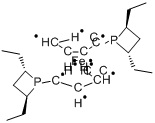 (-)-1,1-双((2S,4S)-2,4-二乙基膦)二茂铁分子式结构图