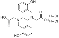 N,N-二(2-羟基苯基)亚乙基二胺-N,N-二乙酸盐酸盐分子式结构图