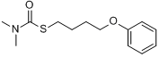 精恶唑禾草灵;S-4-(苯氧基丁基)-N,N-二甲基硫代氨基甲酸酯;苯硫威;PANOCON(混剂);S-(4-苯氧基丁基)二甲基硫分子式结构图