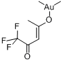 二甲基(三氟乙酰丙酮)金(III)分子式结构图