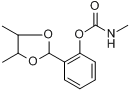 壤虫威;甲二恶威；2-(4，5-二甲基-l，3-二氧戊环-2-基)苯基氨基甲酸甲酯分子式结构图