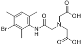 美溴非林;(3-溴-2,4,6-三甲基苯氨羰基)甲基亚氨基二乙酸分子式结构图