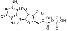鸟苷-5ˊ-二磷酸二锂盐;鸟苷-5ˊ-二磷酸二锂盐;5ˊ-二磷酸鸟苷二锂盐分子式结构图