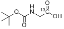 N-(叔丁氧基羰基)甘氨酸-1-13C分子式结构图