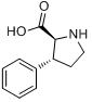 (2S,3R)-3-苯基吡咯烷-2-羧酸分子式结构图