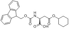 芴甲氧羰基-天冬氨酸-4环己脂;4-环己基酯分子式结构图