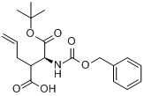 N-苄氧羰基-3-烯丙基-L-天冬氨酸 1-叔丁酯分子式结构图