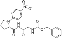 Z-甘氨酰-脯氨酸-对硝基苯胺分子式结构图