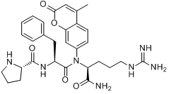 苯并氨酸-7-胺基-4-甲基香豆素分子式结构图