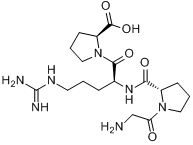 H-甘氨酸-脯氨酸-精氨酸-脯氨酸-OH乙酸盐分子式结构图