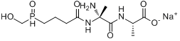 双丙氨膦钠;2-[2-[[2-氨基-4-(羟基甲基磷酰基)丁酰基]氨基]丙酰氨基]丙酸钠分子式结构图