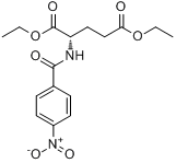 N-(4-硝基苯甲酰)-L-谷氨酸二乙酯分子式结构图