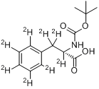 L-苯基-d5-丙氨酸-2,3,3-d3分子式结构图