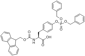 Nα-Fmoc-O-[bis(benzyloxy)phosphoryl]-L-tyrosine分子式结构图