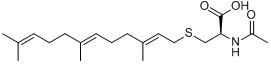 N-乙酰基-S-法呢基-L-半胱氨酸分子式结构图