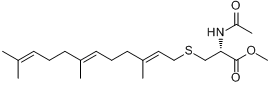 N-乙酰基-S-法呢基-L-半胱氨酸甲酯分子式结构图