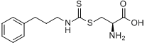 S-[N-(3-苯丙基)氨基硫羰基]-L-半胱氨酸分子式结构图