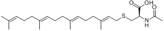 N-乙酰基-S-香叶基香叶基-L-半胱氨酸分子式结构图