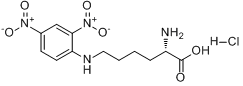 N-(2,4-二硝基苯)-L-赖氨酸盐酸盐分子式结构图