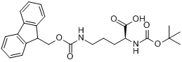 Nα-Boc-Nδ-Fmoc-L-ornithine分子式结构图