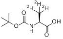 Boc-丙氨酸-3,3,3-d3分子式结构图