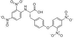 N,O-双(2,4-二硝基苯)-L-酪氨酸;N,O-双(2,4-二硝基苯)-L-酪氨酸;分子式结构图