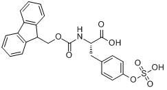 N-[(9H-Fluoren-9-ylmethoxy)carbonyl]-O-(hydroxysulfonyl)-L-tyrosine分子式结构图