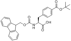 FMOC-p-羧基-Phe(OtBu)-OH分子式结构图