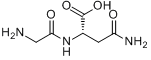 Nα-甘氨酰-L-天冬酰胺分子式结构图