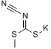 氰基亚胺基二硫代甲酸甲酯单钾盐分子式结构图