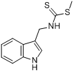 芸薹宁;(1H-吲哚-3-基甲基)-二硫代氨基甲酸甲酯分子式结构图