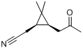 (1R,3S)-2,2-二甲基-3-(2-氧丙基)-环丙烷乙腈分子式结构图