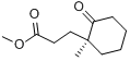 (S)-(-)-2-(2-碳甲氧基乙基)-2-甲基环己酮分子式结构图