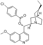 O-(4-氯苯甲酰)氢奎并啶分子式结构图