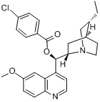 O-(4-氯苯甲酰)氢奎宁分子式结构图