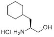 (S)-(+)-2-氨基-3-环己基-1-丙醇盐酸分子式结构图