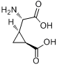 (2S,3R,4S)-α-(羧基环丙基)甘氨酸;(2S,1R,2S)-2-(2-羧基环丙基)甘氨酸分子式结构图