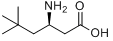 (R)-3-氨基-5,5-二甲基己酸分子式结构图