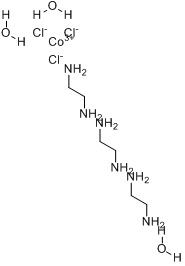 三(乙二胺)氯化钴(III)三水合物分子式结构图