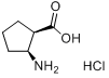 顺-2-氨基-1-环戊羧酸盐酸盐分子式结构图