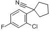 1-(2-氯-4-氟苯基)环戊腈分子式结构图