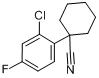 1-(2-氯-4-氟苯基)环己腈;1-(2-氯-4-氟苯基)环己烷腈;1-(2-氯-4-氟苯基)环己甲腈分子式结构图