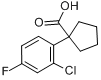 1-(2-氯-4-氟苯基)环戊烷羧酸分子式结构图