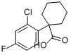 1-(2-氯-4-氟苯基)环烷酸;1-(2-氯-4-氟苯基)环己甲酸;1-(2-氯-4-氟苯基)六氢化苯甲酸分子式结构图