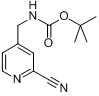 4-[(叔丁氧基甲酰)甲基]-2-氰基吡啶;4-(叔丁氧羰基氨基)-2-氰基吡啶分子式结构图